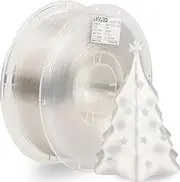 Transparent Clear PETG 3D Printer Filament, Easy to Print Clear PETG Filament 1.75mm, Clean Wound Dimensional Accuracy +/-0.03mm, 1KG/Spool