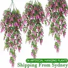2X Artificial Ivy Flower Vine Garland Hanging Trailing Basket Plants Home Garden