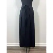 Halara Breezeful High Waisted Flowy 2-in-1 Maxi Skirt XS Black Tie Front Split