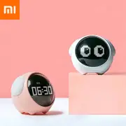 XIAOMI 小米有品可愛表情像素鬧鐘多功能數字led聲控燈床頭溫度計時鍾家用