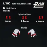 for MG 1/100 Astray Unassembled Model Red White Cover Action Hand Palm D + Joint