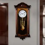 【豆腐妹的窩】破損賠新歐式機械掛鐘實木復古家用鐘表老式上鏈掛表敲鐘報時中式裝飾時鐘