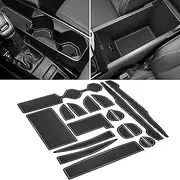 SENSHINE Cup Holder Insert for Toyota Camry Accessories 2025 Center Console Glove Box Liners Door Pocket Slot Mats for Camry 2025 SE LE XLE XSE Non-Slip Customized Interior Pad 18 PC Set (Gray Trim)