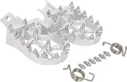 Dirt Bike Foot Pegs For KAWASAKI KLR 650 2011-2022 Motorcycle Accessories CNC Footpegs Aluminum Foot Pegs Pedals (Color : Silver)