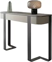 Entryway Console Tables 47" Entryway Console Table, Narrow Hallway Table with Faux Marble Tabletop, Modern Long Side Sofa Table with Metal Frame, Entry Table for Living Room, Entrance, Hallway Entranc