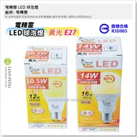 在飛比找蝦皮購物優惠-【工具屋】*含稅* 電精靈 LED 球泡燈 3W 14W 黃