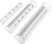 Yardwe Rain Gauge Holder and Container 3pcs Rain Gauge Glass Tool for Home School and Laboratory