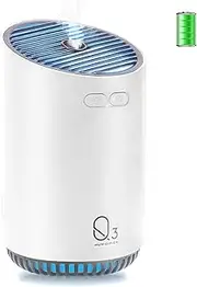 [Famedy] Cordless Humidifier Mini Travel Portable Cool Mist Humidifier, Wireless Humidifier for Yoga, SPA, Personal Desk Humidifier for Home, Car, Office, Auto Shut-Off, Runs up to 12 Hours (White)