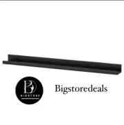 IKEA Picture Photo Ledge Rail Wall Shelf Storage Organizer Black 45 1/4 New