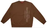 FW20 SUPREME SIDE LOGO CREWNECK PULLOVER SWEATSHIRT BROWN SZ XL (Bin #4)