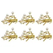 6pcs Napkin Holder Delicate Reusable Dinning Table Decor Napkin Ring Reusable
