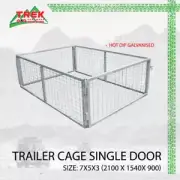 1x Galvanised Trailer Cage 7x5x3 Feet With Fittings, Box Tubing Trailer Caravan