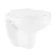 Carlton Plumbing Toilet Bowl Scratch-Resistant Elongated Wall-Hung Glossy White