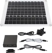 12V Solar Fountain Pump, Solar Water Pump 20W, Low Noise Submersible Pump for Bird Bath Garden Hydroponic Water Features