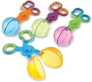 Learning Resources Handy Scoopers - 4 Pieces, Ages 3+ Toddler Learning Toys, Fine Motor and Sensory Toys, Sand Box Toys for Toddlers, Kid Tweezers