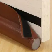 2Pcs 37" Door Draft Stopper, Adjustable One-Sided Under Door Draft Blocker Brown