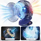 USB Rechargeable Mini Cooling Fan Clip on Desk Baby Stroller Portable 5 Speed
