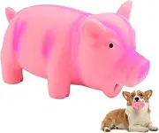 AIMALL 1PCS Latex Pink Pig Squeaky Toy for Pets, 6.2 x 2.7in Soft and Safe Chew Toy for Dogs and Cats, Durable Interactive Play and Teeth Cleaning Toy for Emotional Bonding