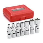 7PCS 1/4" Drive Universal Flex Socket Set, SAE, 3/16" to 9/16", 6-Point, CR-V...