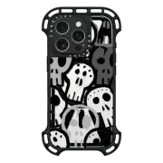 iPhone 16 Pro Ultra Bounce Case MagSafe Compatible SKULLS ODD ONE OUT, B&W HALLOWEEN SKULL SPOOKY CREEPY DEATH PATTERN
