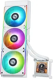 Lian Li Hydroshift 360 AIO - Pre-Installed 3 x ARGB Fans - Side-Mounted Coolant Pathway - 2.88” LCD Screen - 480 × 480 Resolution - Captured Screenshots or Recorded Videos - White (HSLCD36RW)