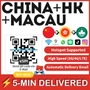 [eSIM] CHINA HongKong Macao esim Data Travel trip e sim card 4G Unlimited 5MIN