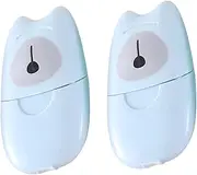 GANAZONO 2pcs Portable Soap Flakes Scented Disposable Soap Paper Each for Travel Bathing Face Hand Washing for Office and Home Use