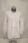 NWT Quince Organic Textured Cotton Peasant White Blouse Size Small