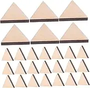 40pcs Wooden Triangles for Crafts Unfinished Wooden Mosaic Tiles DIY Craft Supplies for Home Decor Office Commercial Spaces Unique Geometric Art for Creative Projects