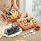 Portable Cartoon Kid's Lunch Box Stainless Steel Lunch Container Tableware