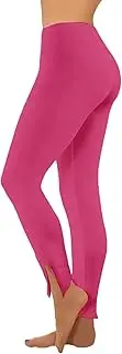 [Generic] Mauve Yoga Pants Yoga Pants Elastic Mid Waist Workout Casual Sport Trousers Leggings Scrunch Butt