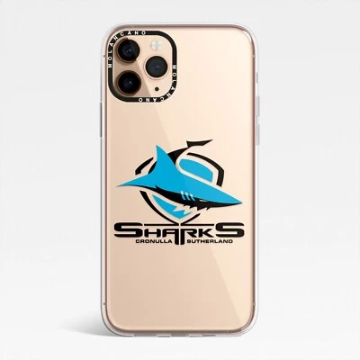 iPhone 16 15 14 13 12 11 Pro Max Plus Case Shockproof NRL Sharks Rugby Cover