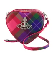 heart-shaped crossbody bag One size CANDY TARTAN