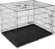 48" Dog Cage Crate Large Kennel 3 Doors Pet Supplies Indoor Outdoor Training