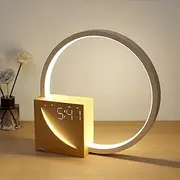 [Vnoeom] Alarm Clock Bedside Lamp, Touch Table Lamp with Natural Sounds, Desk Lamp with Alarm Clock, Touch Control 3 Levels Brightness,Night Light for Bedroom, Living Room, Nightstand
