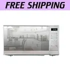 Compact 700W Microwave Oven with Stainless Steel Finish for Dorms and Offices
