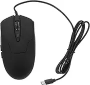 WATIIFUFU USB-c Gaming Mouse with Wire: Quiet Mouse with LED Backlight - 6 Buttons 4 Dpi Speeds - Ideal for Laptop .5m Wire