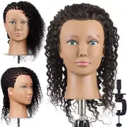 Mannequin Head 14"-16" 100% Human Hair Curly Hair Human hair blue eyes