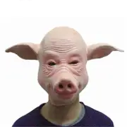 Mardi Gras Mask Pig Mask Rubber Costume Full Mask Costume Fancy As shown