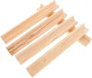Abaodam Wooden English Letter Base 5pcs Domino Holders Rack Stand Tray for DIY Projects