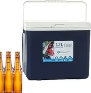Insulated Storage Box - Camping Cooler Box | 12L Car Insulated Storage Box Long-Lasting Cooler, Picnic Fishing Ice Retention Food Container for Seafood, Beverage, Breast Milk