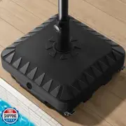 QNCZ Premium Patio Umbrella Base with Wheels, 120lbs Weighted Umbrella Stand