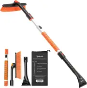 47.2" Ice Scraper and Extendable Snow Brush for Car Windshield with Foam Grip an