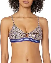 [Seafolly] Women's Tie Front Fixed Tri Bikini Top Swimsuit