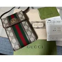 在飛比找蝦皮購物優惠-台灣專櫃真品Gucci  老花手機包 Ophidia Min