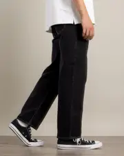 [Lee] Lee Men's L-Four Baggy Jeans in Black Superused Size 36 36 Black Superused