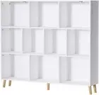 Bookshelf, 10 Cubes Book Shelf Corner Wall Shelves Display Cabinet Bookcase Book