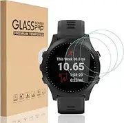 [3 Pack] for Garmin Forerunner 945 Screen Protector 9H Hardness Scratch Resistant Anti-Bubbles Anti-Fingerprint Tempered Glass Screen Protector Protective Film Cover for Garmin Forerunner 945