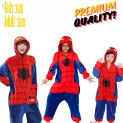 Spiderman Onesie Winter Adults Pyjamas Kigurumi Inspired Onepiece Boys Girls