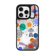 iPhone 16 Pro Mirror Ring Stand Case MagSafe Compatible SPACE by Daria Solak Illustrations